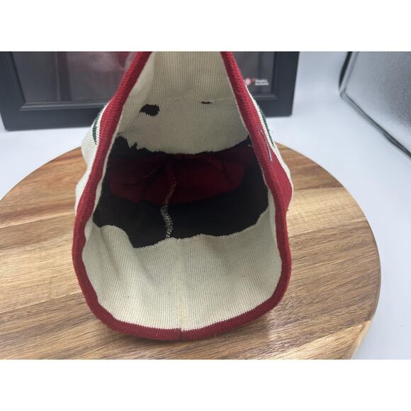 Patagonia Hat Beanie Fitted Mens One Size Red White California Bear Flag Knit - Picture 3 of 6